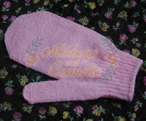 ถุงมือขัดตัวอาบน้ำแบบ Baby Gloves 1 ข้าง สีชมพู