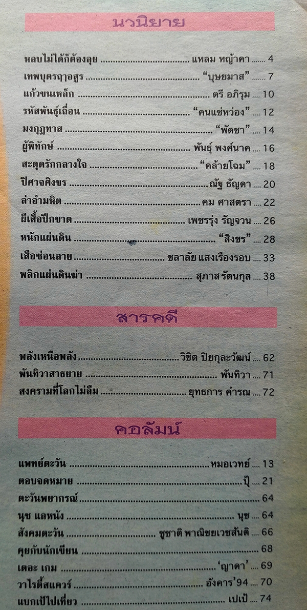ตะวันสแควร์ ปีที่ 30 ฉบับที่ 1541 จันทร์ 4 พฤศจิกายน 2545 (พรเพ็ญ นิวส์)