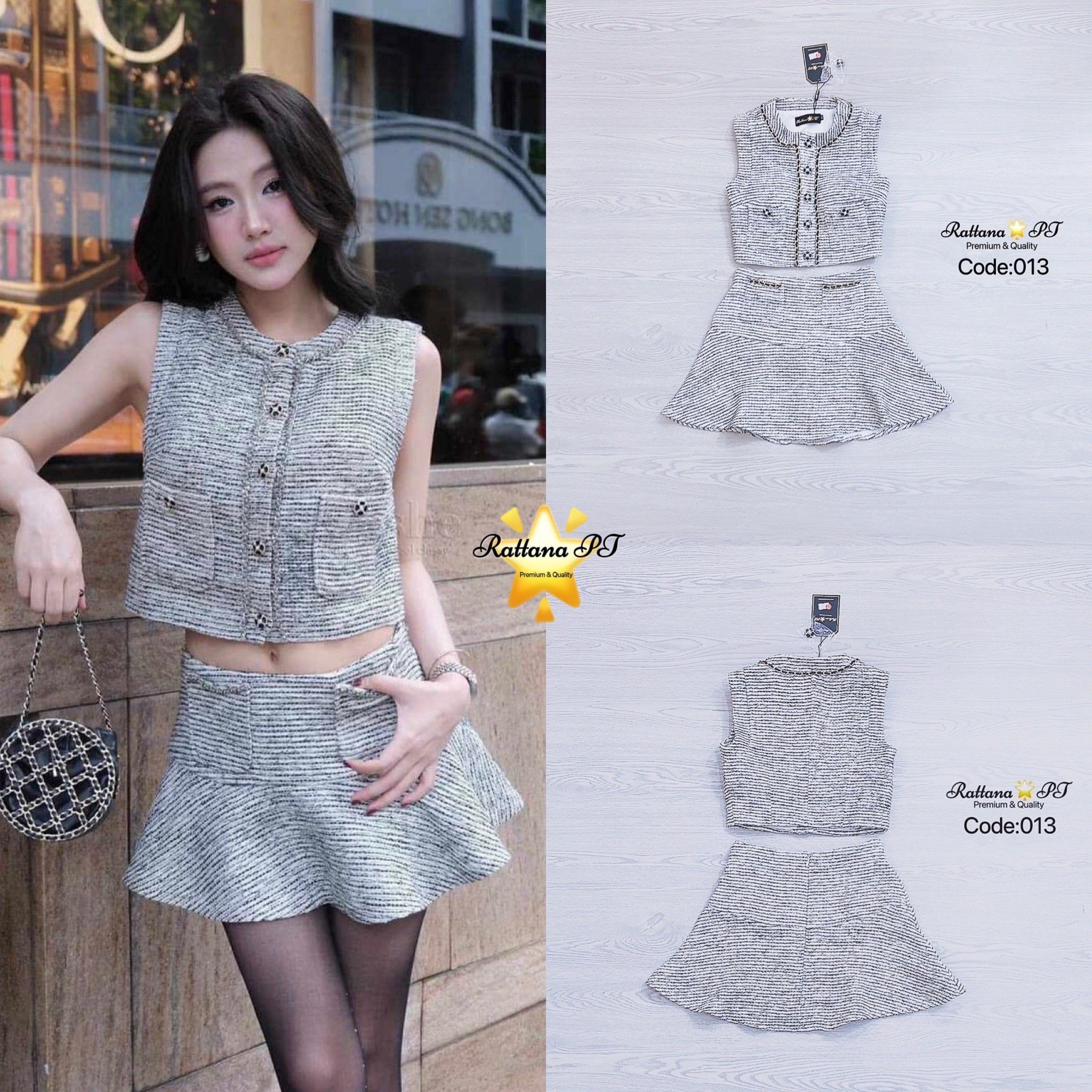 เซตเสื้อ+กระโปรง เสื้อแต่งหน้าหน้าหน้าหน้าหน้าหน้าหน้าหน้าหน้ากระดุมด้านหน้า มีกระเป๋าด้านหน้า ชุดมีซับใน เนื้อผ้าทวิส ผ้าดีมากๆ ใส่คู่กับกระโปรงทรงสวย เนื้อผ้ากระโปรงมีซับในเป็นกางเกง มีซิบด้านหลัง ใส่เที่ยวถ่ายรูปเก๋ๆ หรอในออกงาน ปาตี้ กับเพื่อน ปัง ปัง