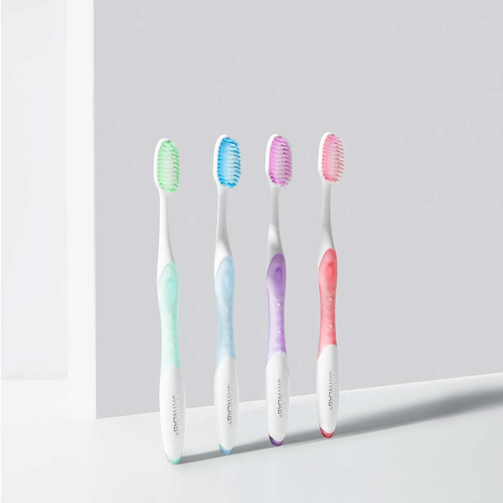 SKYNLAB แปรงสีฟันแพ็ค 4ชิ้น Premium Slim Soft Toothbrush
