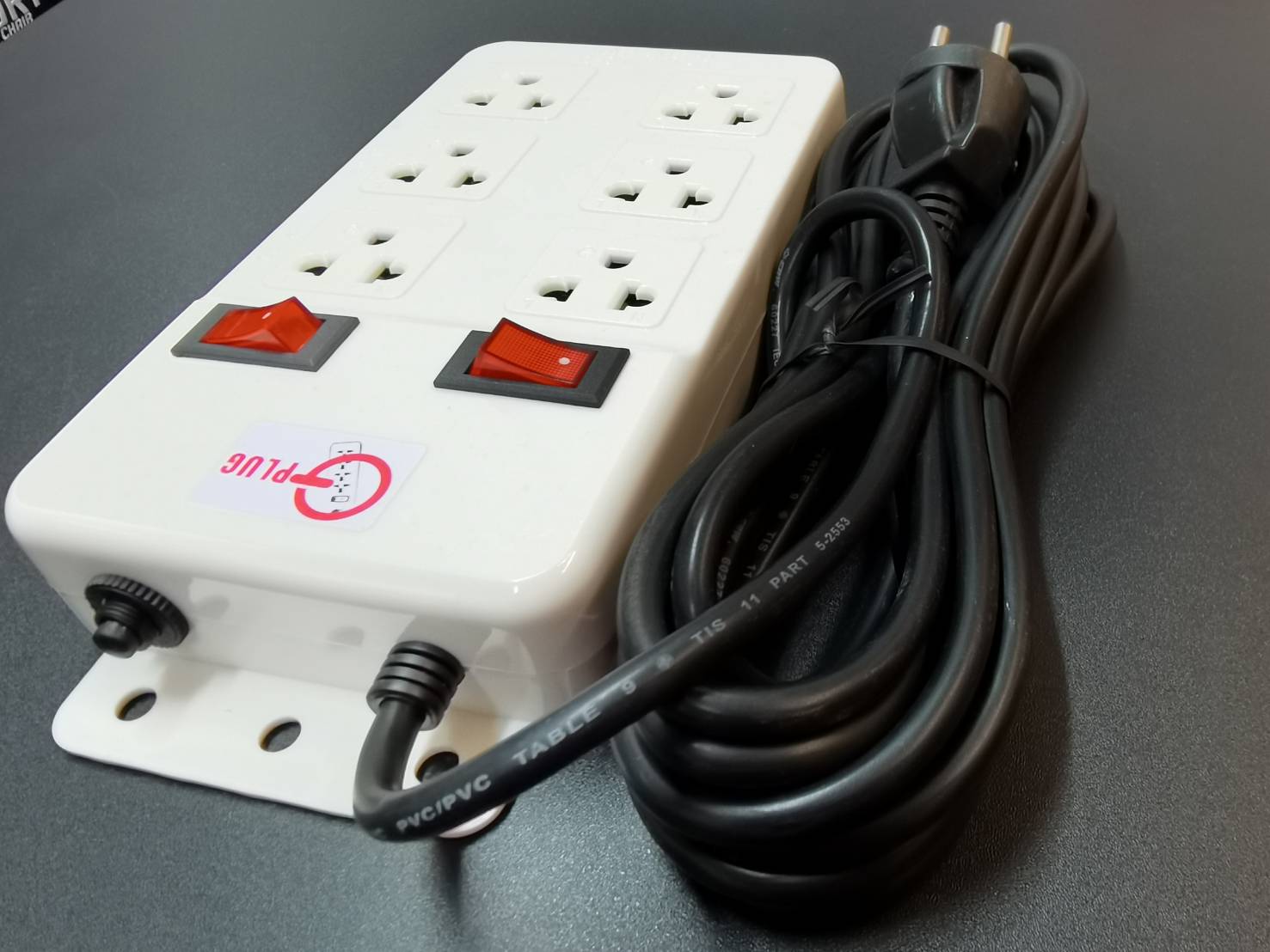 G-PLUG T62 ปลั๊กไฟ 6 เต้า 2 สวิทย์ SKU-01959