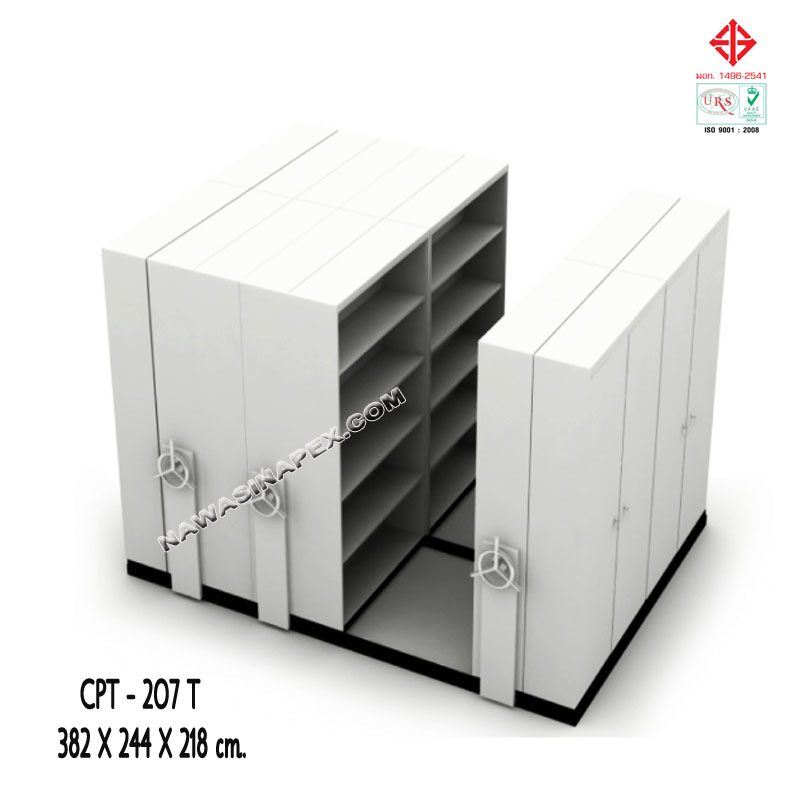 ตู้รางเลื่อนแบบพวงมาลัย 14 ตู้ รุ่น CPT-207