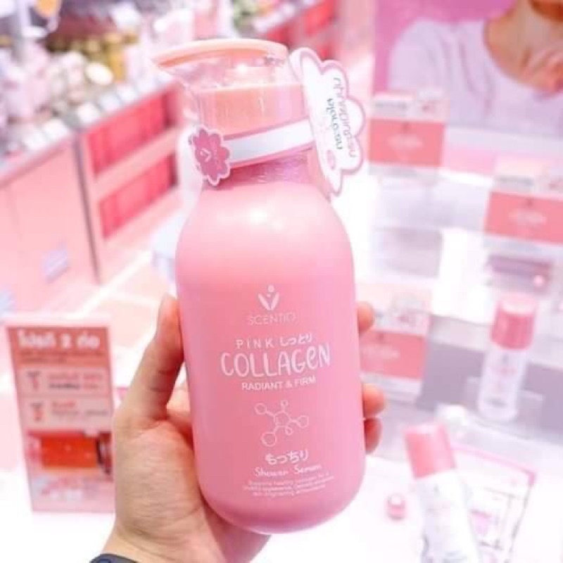 Beauty Buffet Scentio Pink Collagen Radiant & Firm Shower Serum 350 Ml ครีมอาบน้ำ คอลลาเจนปลาดาว สูตรอ่อนโยน