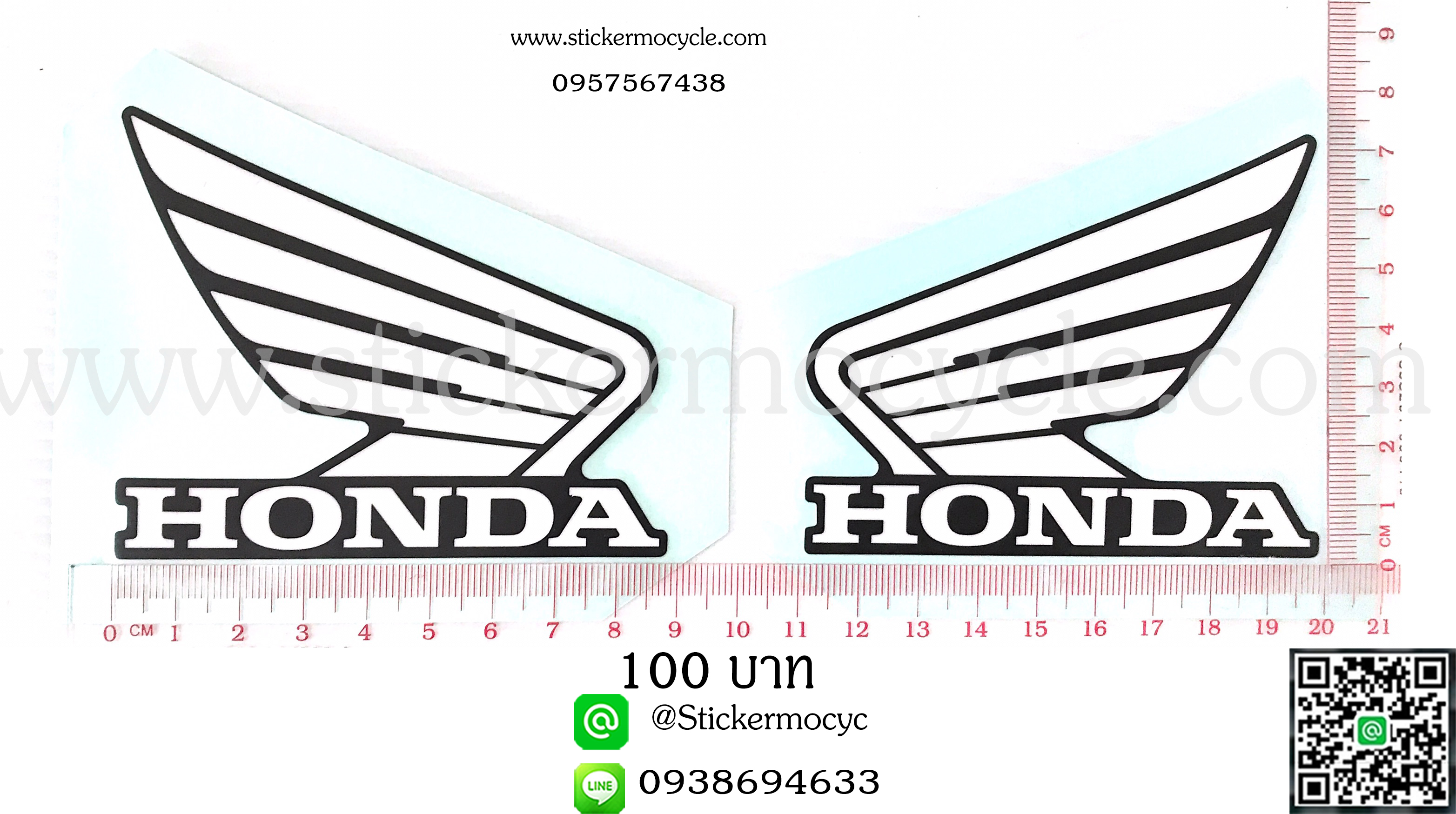 สติ๊กเกอร์ปีกนก Honda 3M 1คู่