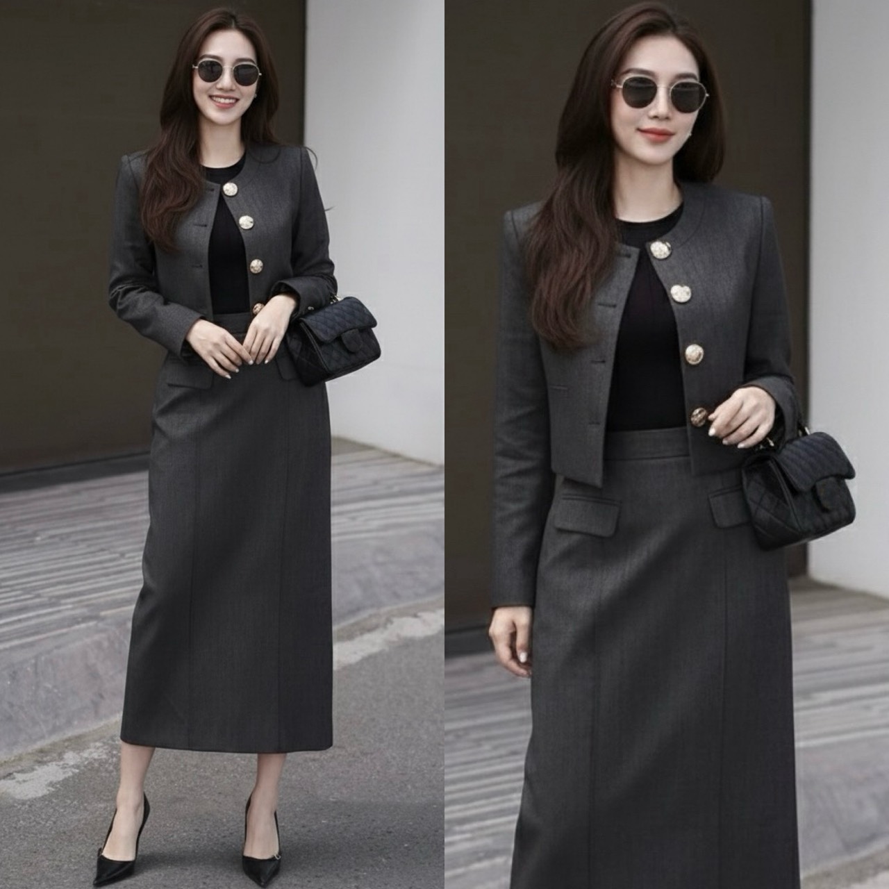 eg : Lover’s Shop Detail : ลุคCEO สาวเทสดีค่ะ Set 3ชิ้น (เสื้อคลุม+เสื้อแขนกุด+กางเกง+เข็มขัด) ดีเทลเสื้อคลุมแขนยาวผ้าทอ กระดุมสีทอง มาพร้อมเสื้อกล้ามผ้ายืดล่อง แม็ทกับกระโปรงทรงสอบ