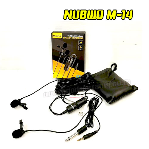 M14 NUBWO CLIP ON 2 Microphone สายยาว 6เมตร MI-NW-CI-M14ON