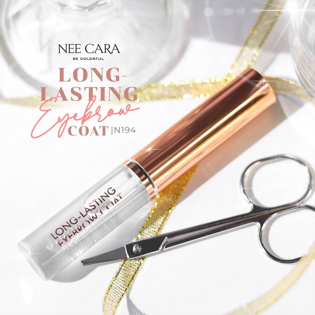 NEE CARA LONG LASTING EYEBROW COAT N194 นีคาร่า เจลใสเซ็ตขนคิ้ว ลอง-ลาสติ้ง อายโบรว์ โค้ท 6.5กรัม