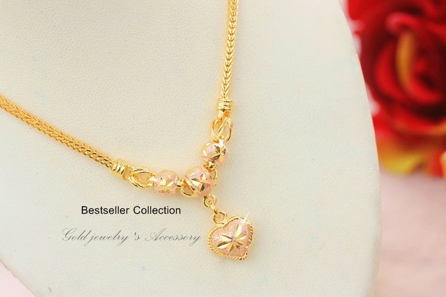 สร้อยคอชุบทองคำแท้ 100%น้ำหนัก 1-3 บาท ลวดลายเก๋มีหลายแบบให้เลือก