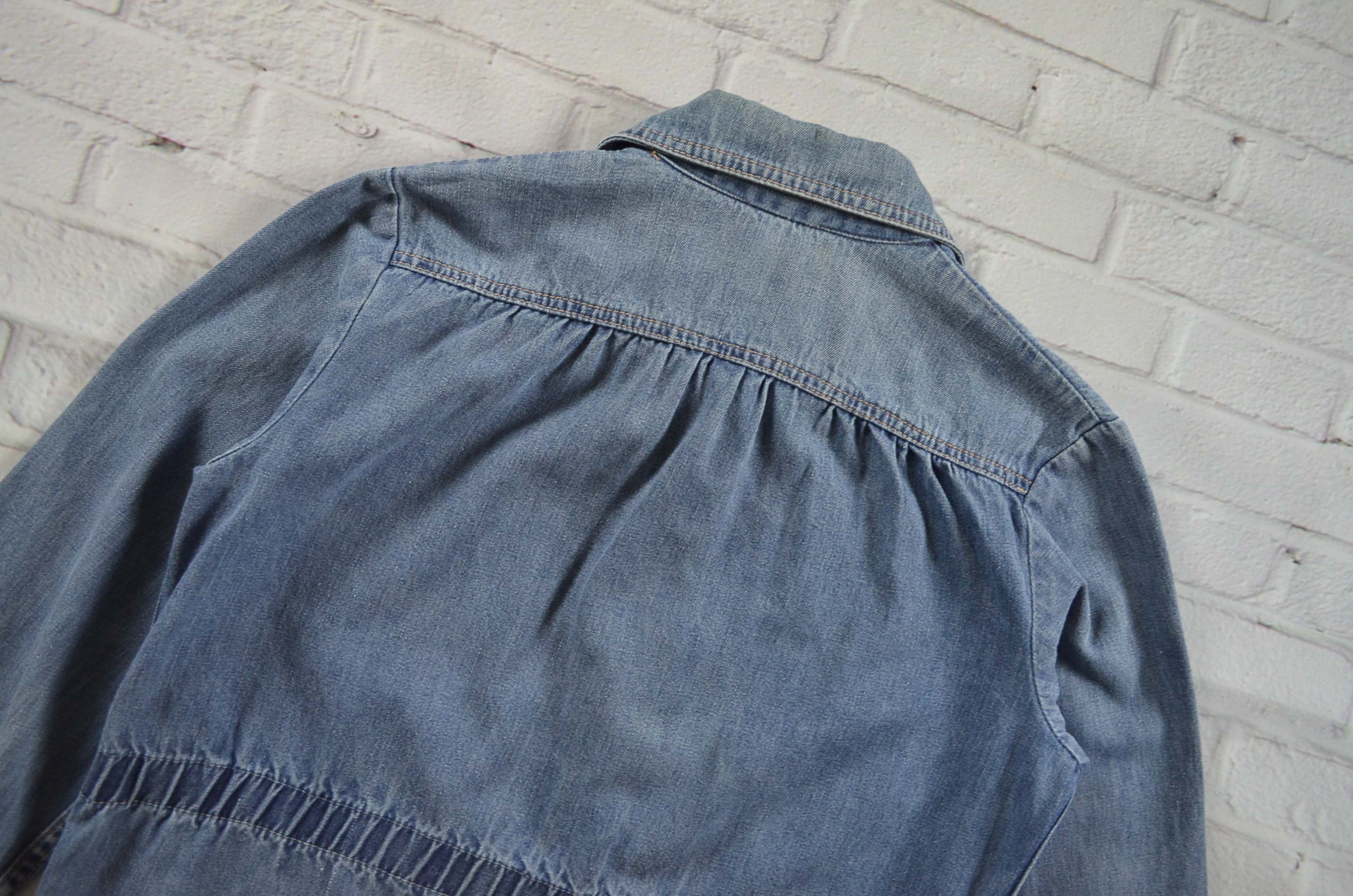 CHELL อกจริง37' (M) เสื้อแจ็คเก็ตยีนส์ เสื้อยีนส์แขนยาวหญิงชาย ผ้านุ่มใส่สบายทรงน่ารัก