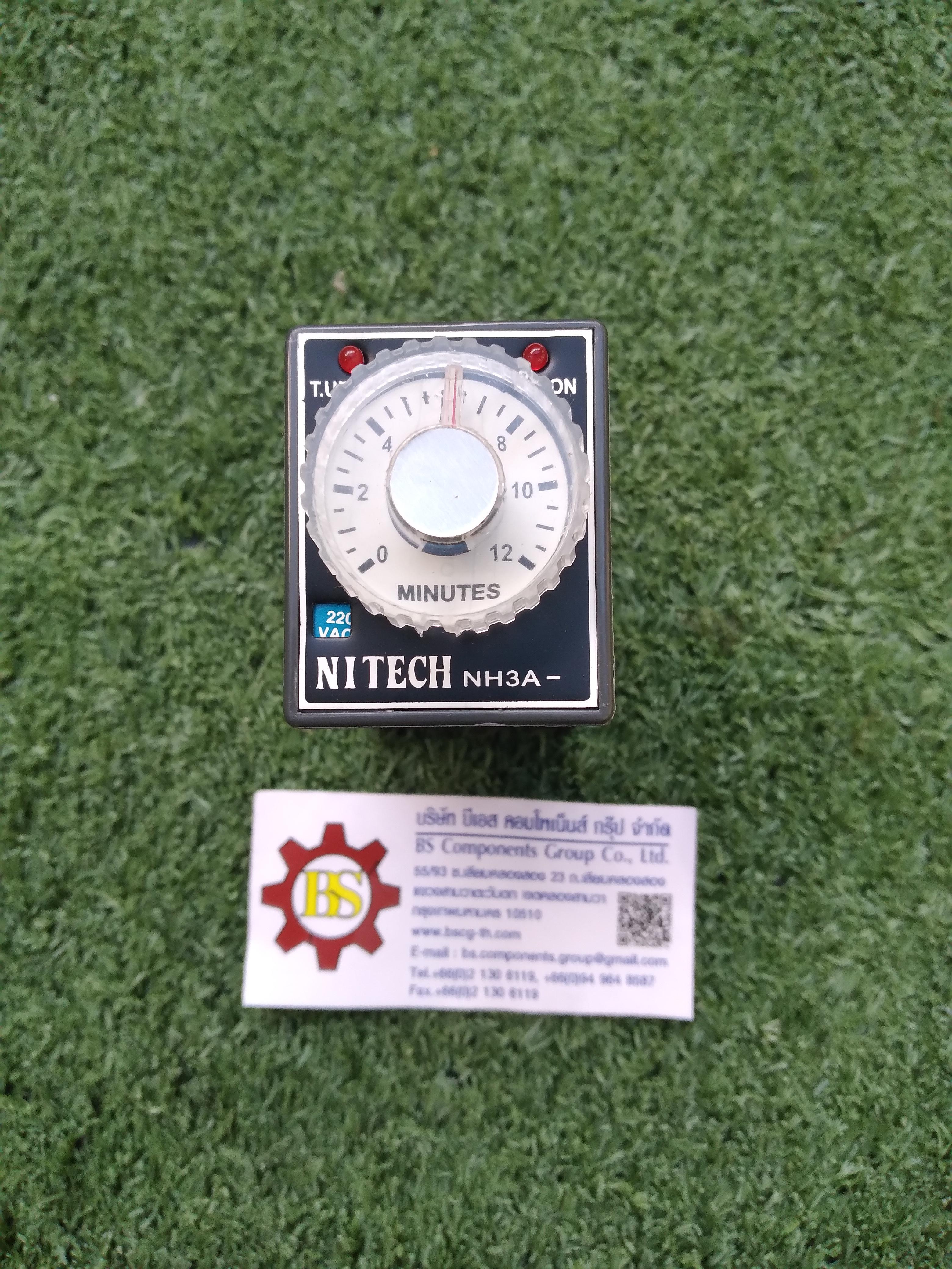 NITECH : Timer NH3A-B 220VAC 12M (รวมช็อคเก็ต)