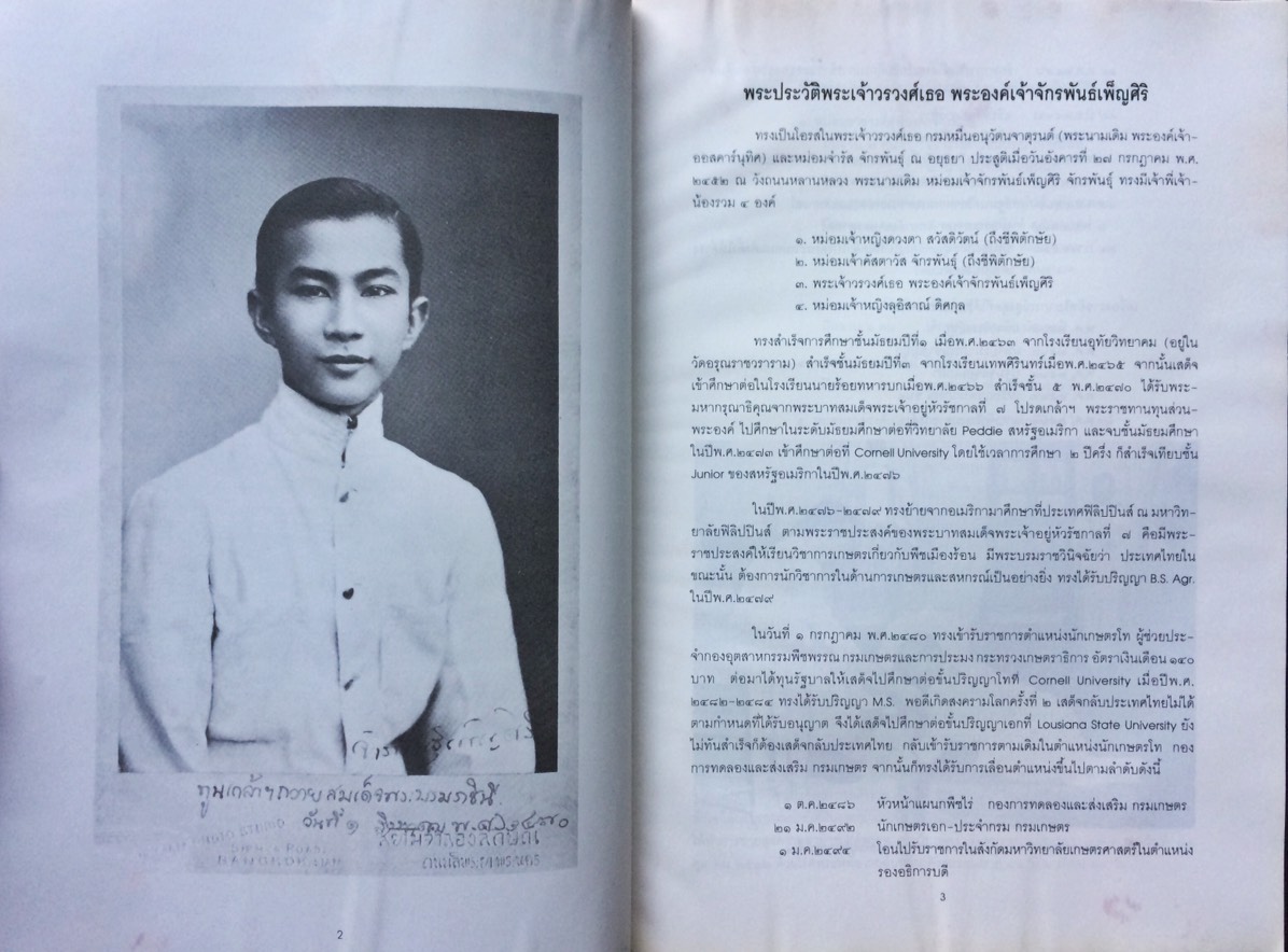 ที่ระลึกเนื่องในวันพระราชทานเพลิงพระศพ พระเจ้าวรวงศ์เธอ พระองค์เจ้าจักรพันธ์เพ็ญศิริ