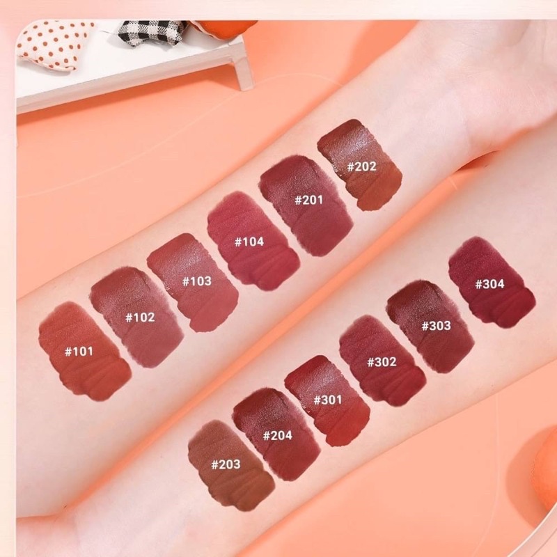 BANXEER Color-Holding Soft Mist Monster Matte Lip Glaze Long Lasting Waterproof Liquid Lipstick Rich Color Lips BM08 ลิป