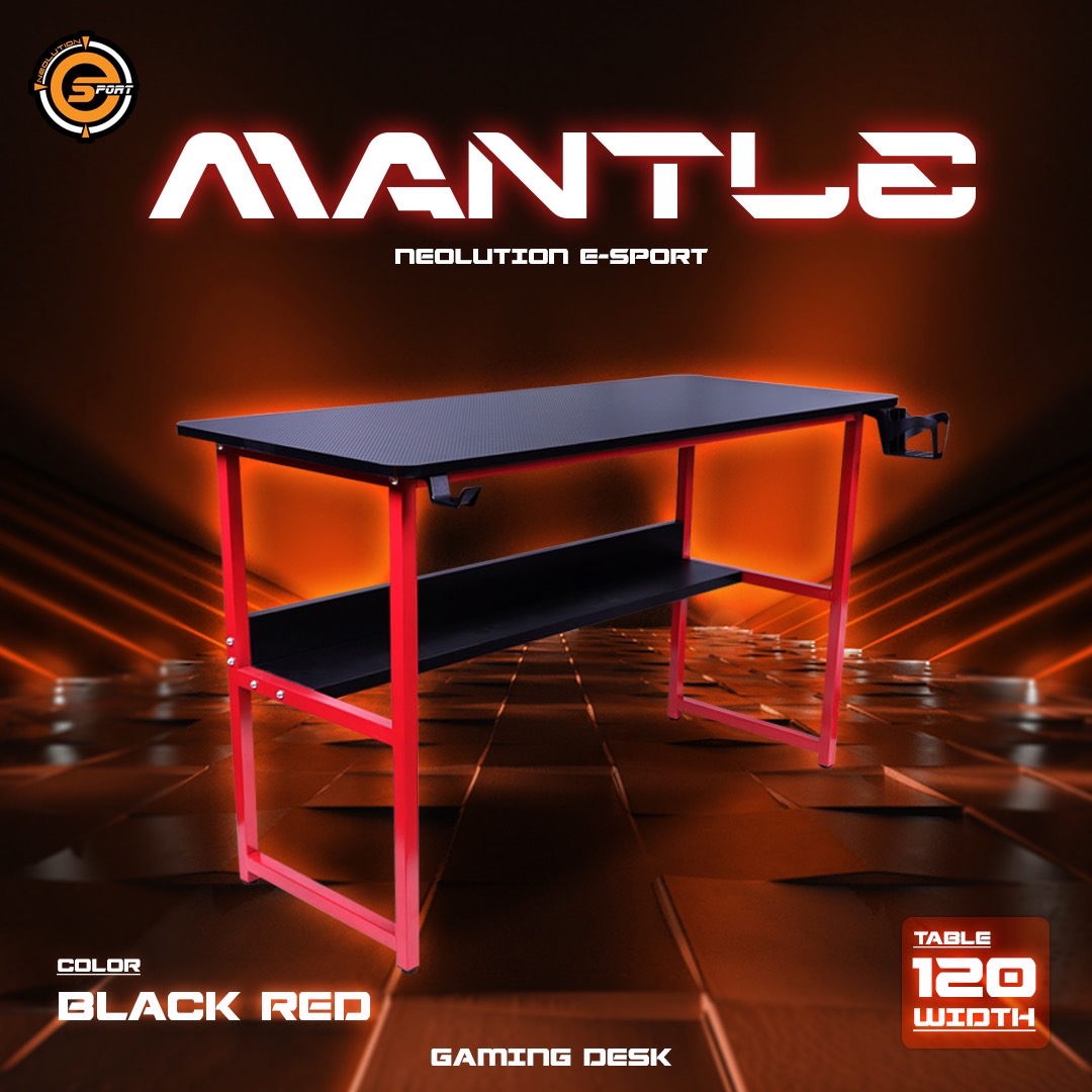 NEOLUTION GAMING DESK โต๊ะเกมมิ่งค์ MANTLE ยาว 1.2 เมตร CG-NO-TB-MANBK