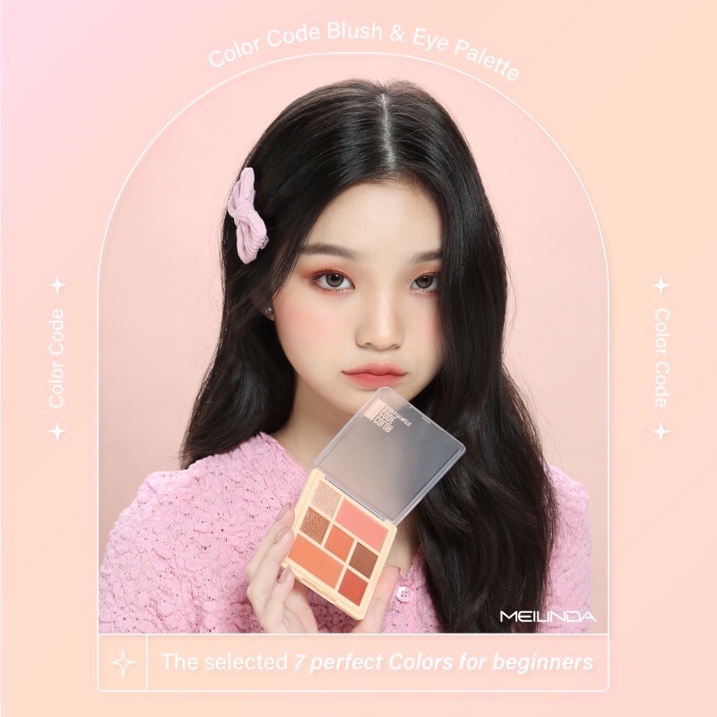 Meilinda Color Code Blush & Eye Palette MC3111 บลัชออน ตาทา คัลเลอร์โค๊ดบรัช