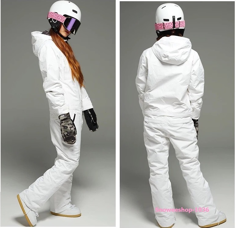 ชุดสโนว์บอร์ดจั๊มสูทผู้ชายผู้หญิง เซทสกีชุดยาวกันหนาวติดลบ 30 เหมาะสำหรับเล่นสกีลุยหิมะ