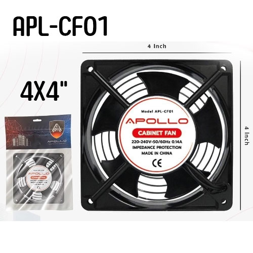 APL-CF01 พัดลมเดี่ยว 4 นิ้ว FAN RACK SERVER COOLER SKU-02706