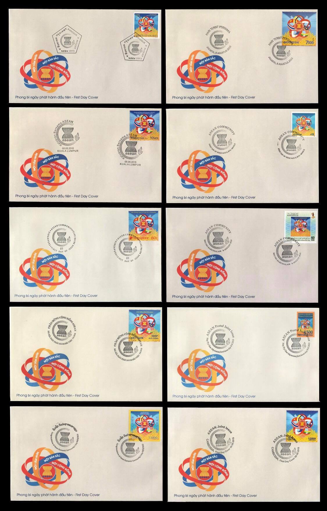 ซองที่ระลึก 10 ประเทศอาเซียน (เวียดนาม)