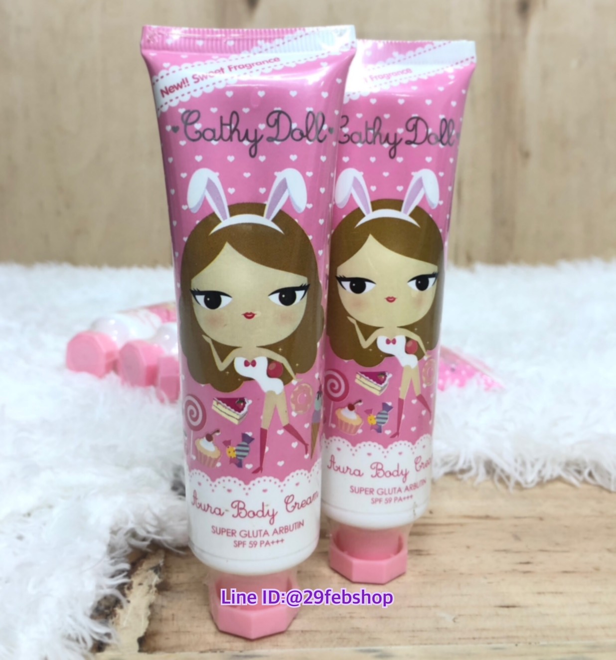 Cathy Doll Aura Body Cream SUPER GLUTA ARBUTIN SPF 59 PA+++ 60ml.