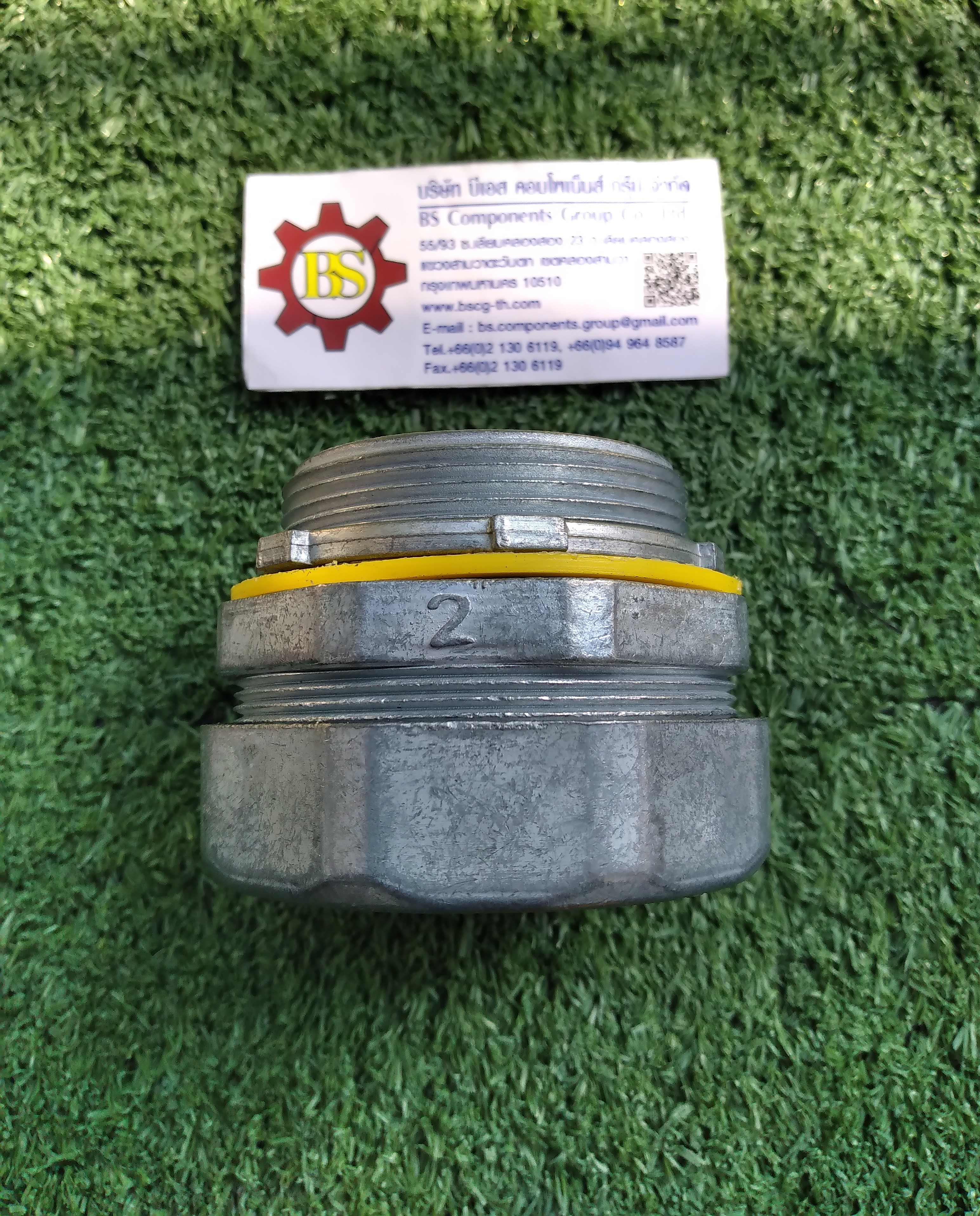 SEC : คอนเนคเตอร์ท่ออ่อนกันน้ำ สีเทา ตรง 2"