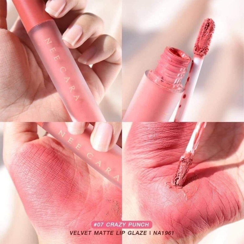 NEE CARA Velvet Matte Lip Glaze NA1961 เวลเวท แมท ลิป เกรซ 4กรัม