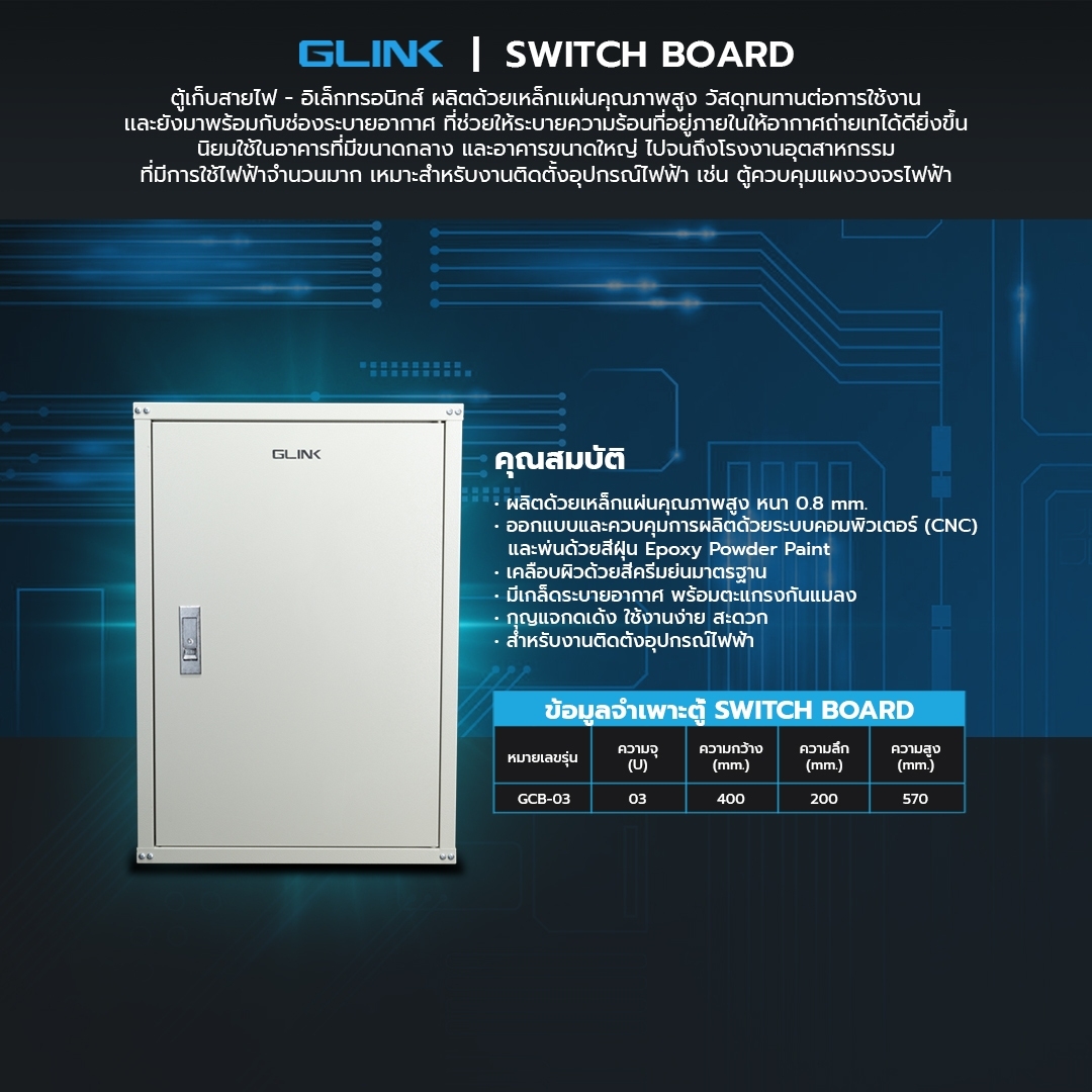 GLINK GCB-03 GLINK ตู้Switch Board SKU-02772