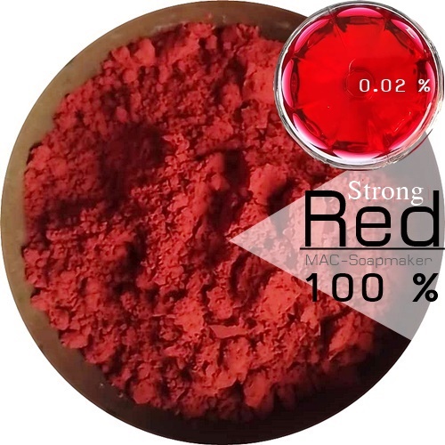 Color Red: Strong Red 100 % สีแดงเข้ม Carmoisine / Azorubine / CI 14720 แม่สีชนิดผง ละลายได้ในน้ำ COA
