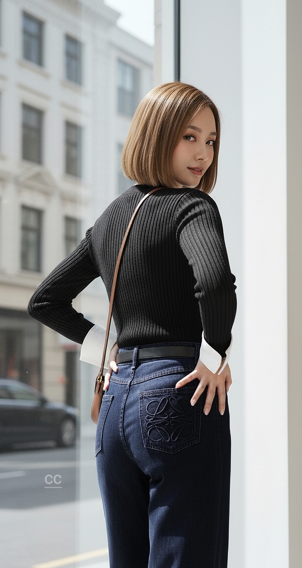 Premium korea🇰🇷100% กางเกงผ้ายีนส์ยืดรุ่นล่าสุด รุ่นนี้ผ้ายืนหยุ่นใส่สบายมากๆ ดีเทลงานปัก ทรงสวย แพทเทิลขากระบอกใหญ่ใส่แล้วสวยพลางหุ่นสุดๆ มาพร้อมเข็มขัดเข้ากัน บอกเลยใส่สวยมากๆคร่าาาาา