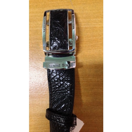เข็มขัดหนังจระเข้แท้ Crocodile Men Belt 1.5 meter Black Colour