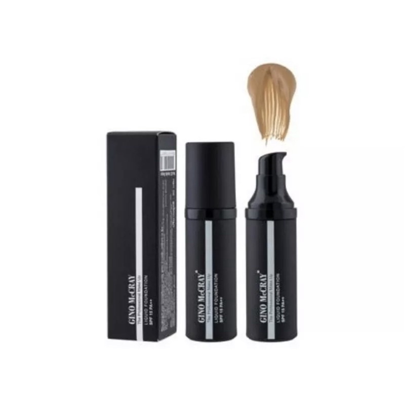 ( รองพื้นขั้นเทพกล่องดำ ) Gino McCray The Professional Makeup liquid foundation SPF15 PA++ 30g ครีมรองพื้น
