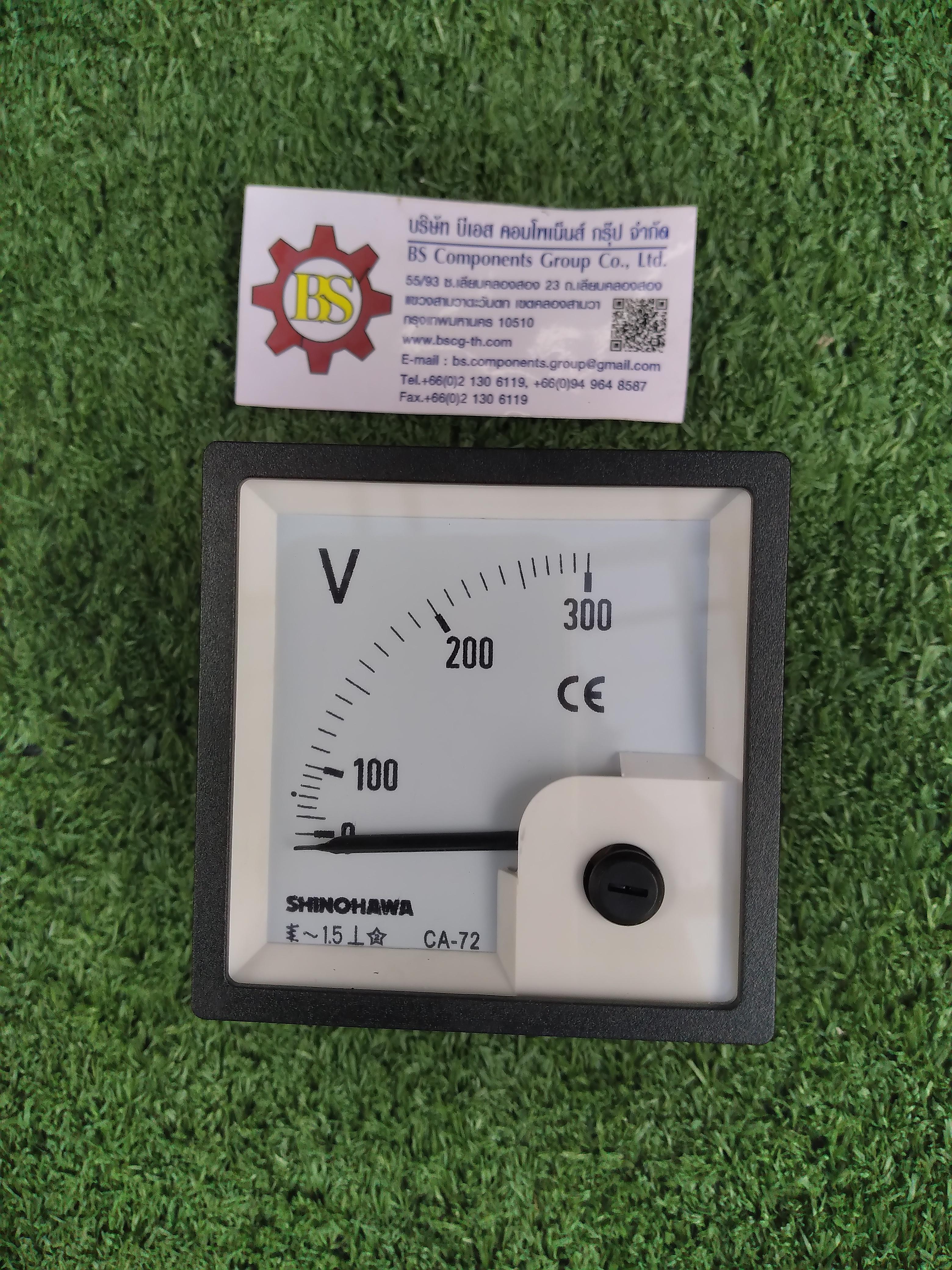 SHINOHAWA : AC Volt Meter 300V CA-72 72x72mm