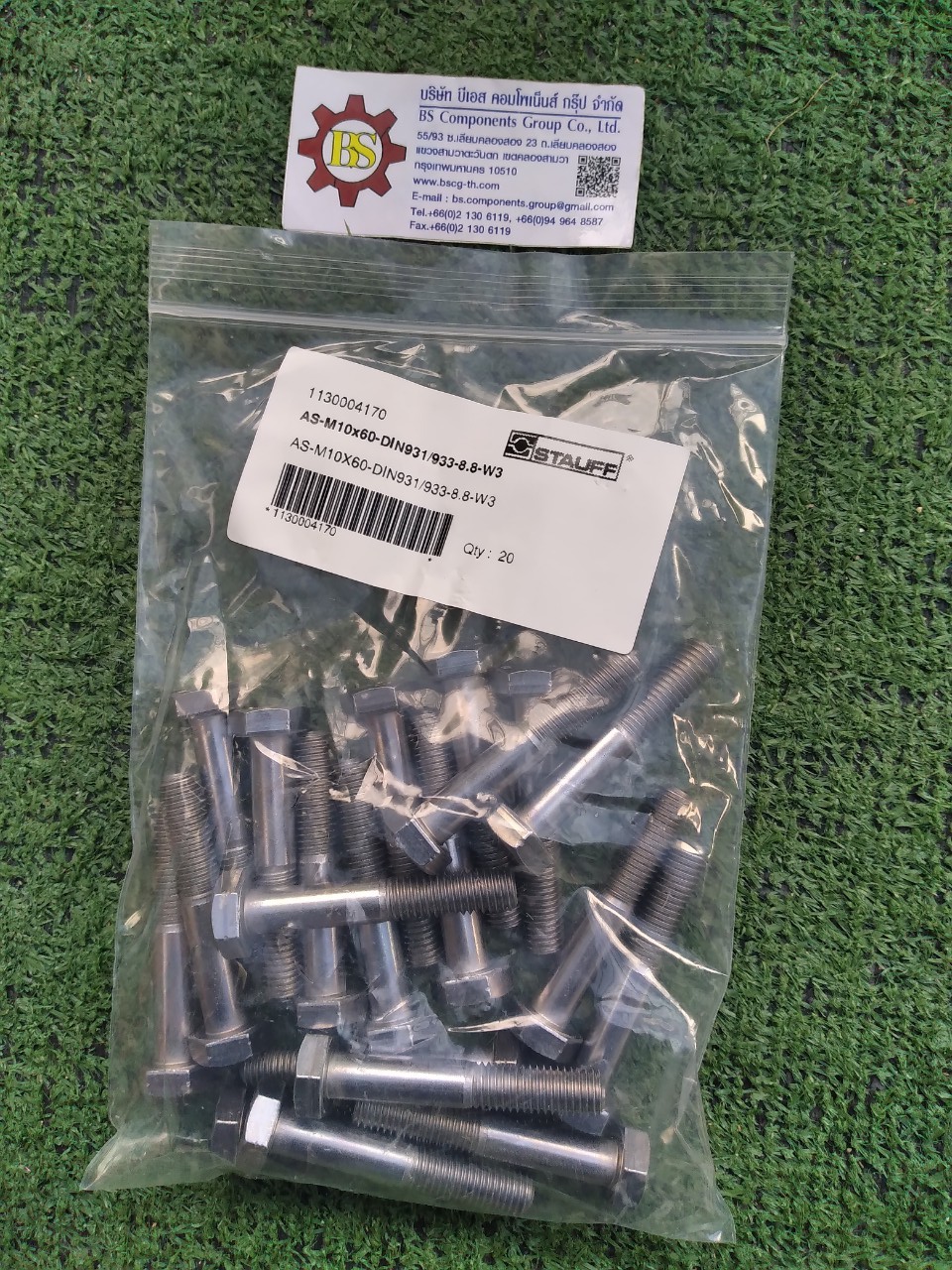 STAUFF : AS-M10x60-DIN931/933-8.8-W3Bolt M10x60