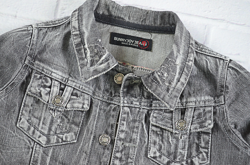 เสื้อเด็ก BUNNY JOY JEANS อกจริง28' (120) เสื้อแจ็คเก็ตยีนส์เด็กชาย มีเป๋าหน้า มีปักข้างหลังน่ารัก