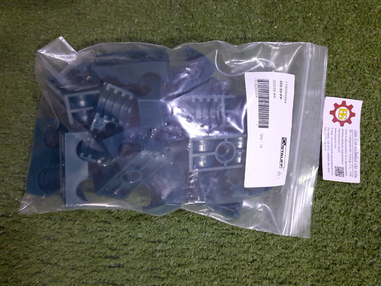 STAUFF : 320/20-PP: Twins Clamp Body PP 20 mm OD