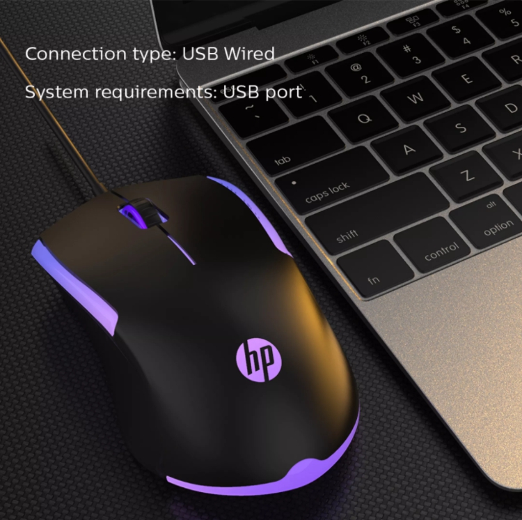 M160 HP Gaming Mouse USB มีไฟ MO-HP-GM-M160B