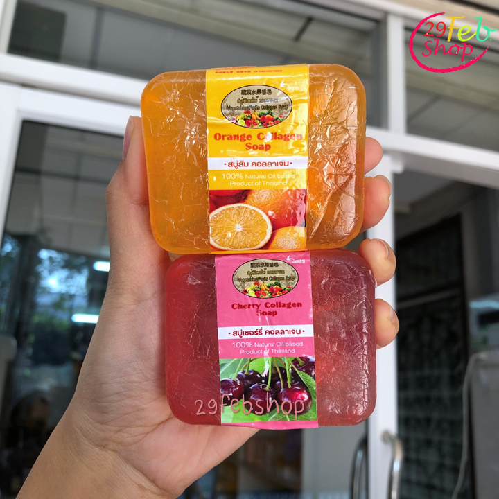 Thai Yen Vegetables Collagen Soap x 1 ก้อน สบู่ผลไม้คอลลาเจน ไทยเยน