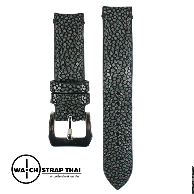 สายนาฬิกาหนังปลากระเบนขัดแท้ Genuine String ray Leather Watch Strap ขนาด 20 mm ,22mm