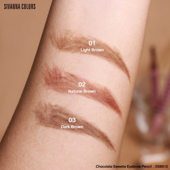 ดินสอเขียนคิ้ว SIVANNA COLORS CHOCOLATE SWEETIE EYEBROW PENCIL ES8012