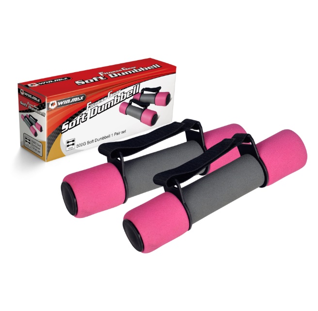 win max WIN.MAX DUMBBEL 1KG. Soft Dumbbell fitness gear ดับเบลมือจับคู่ WMF09600 WH-GE-SP-SU1KG
