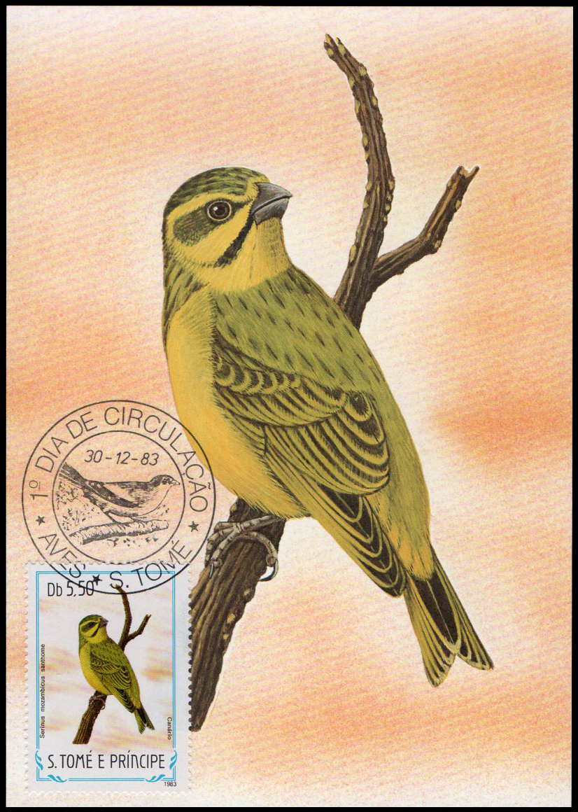 Post Cards S.Tome E Principe Bird 1983