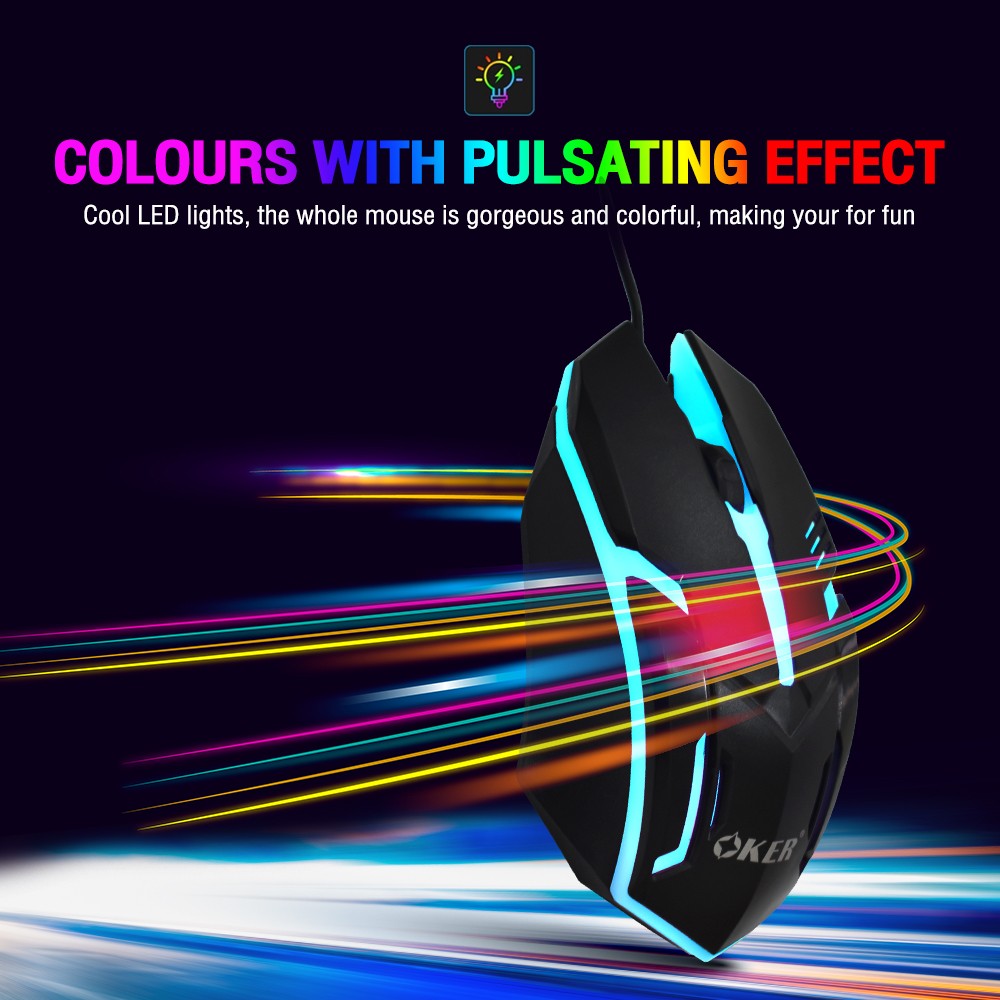 OP-167 OKER MOUSE USB LED 1000DPI SKU-02941