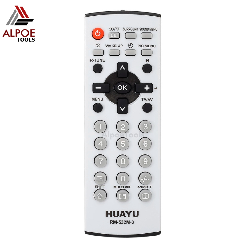 รีโมททีวีรวม Panasonic รหัส RM-532M-3 สำหรับ TV จอแก้ว จอนูน ทีวีรุ่นเก่า