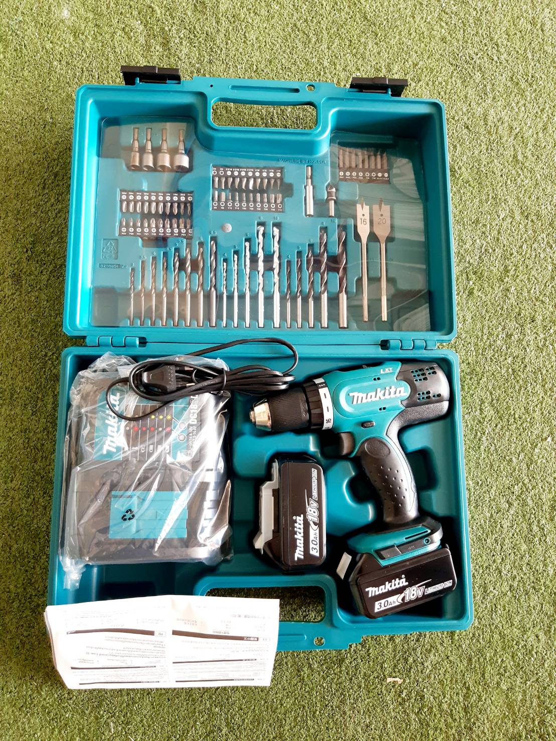 Makita : สว่านไขควงแบตเตอรี่ DDF453SFX1, 18V*3A+ACC 74
