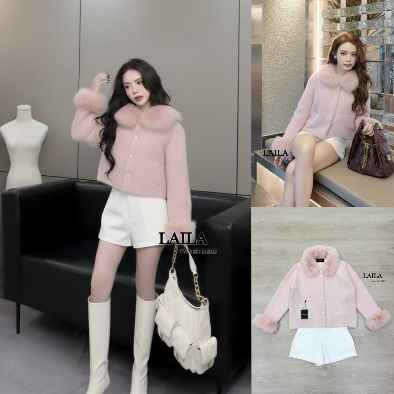 Tag : LAILA Detail: SET เสื้อ+กางเกง งานเสื้อสเวตเตอร์ทรงแขนยาวงานผ้าขนนุ่มๆๆทั้งตัวดีไซน์แต่งคอปกด้วยขนมิ้งหนานุ่มผ้าดีสุดๆ ด้านหน้าแต่งกระดุมเลื่อมๆสีมุข ตัวเสื้อมาในโทนสีออฟไวท์/ชมพู มาพร้อมกางเกงขาสั้นงานผ้าพรีเมี่ยม แมชสุดๆลุคนี้สวยแพง น่ารักมากๆๆคร่