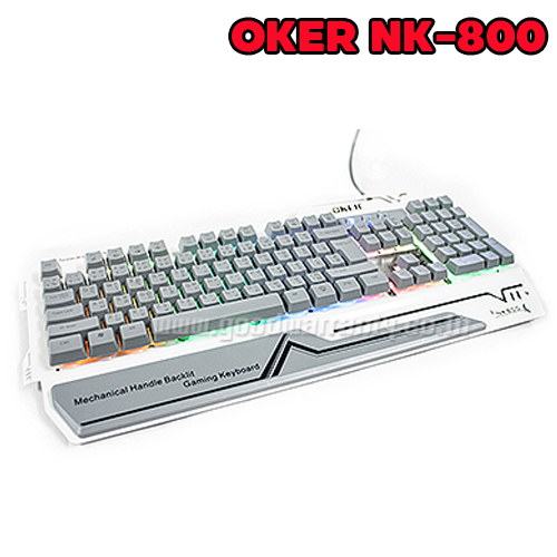 NK-800 OKER KEYBOARD USB MECHANICAL BACKLIGHT KB-UB-OK-800WH