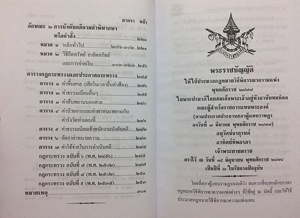 ประมวลกฎหมายวิธีพิจารณาความแพ่ง วิธีพิจารณาความอาญา พระธรรมนูญศาลยุติธรรม