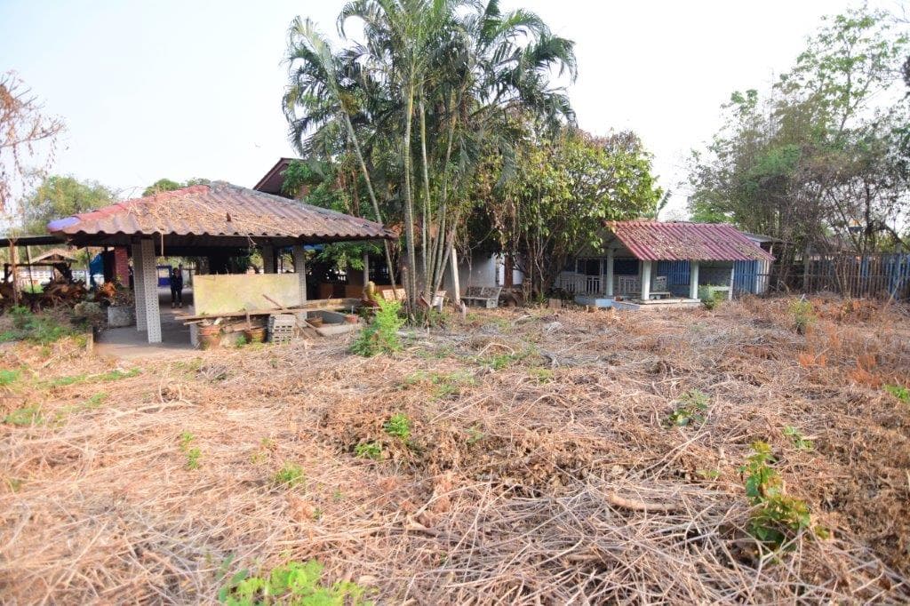 ด่วนขายบ้านพร้อมที่ดิน 1 ไร่ราคาถูกที่สุดพร้อมเข้าอยู่ใกล้ถนนใหญ่ 350 เมตร ใกล้ธนาคารออมสินเด่นชัย 528 เมตร