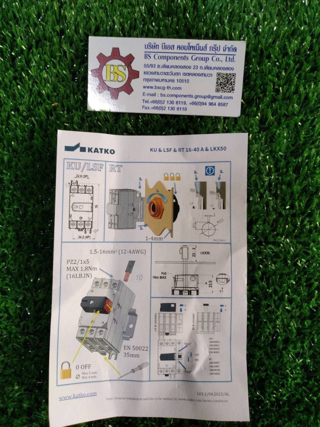 KATKO : AUX CONTACT 1NO 1NO40KU