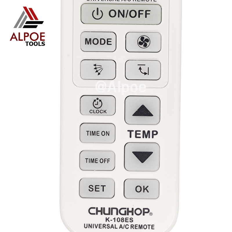 รีโมทแอร์รวม ใช้ได้กับแอร์หลายยี่ห้อ หลายรุ่น รหัส K-108ES