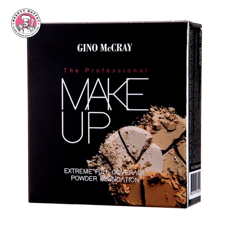 BEAUTY BUFFET GINO MCCRAY THE PROFESSIONAL MAKE UP EXTREME FULL COVERAGE POWDER FOUNDATION 11g แป้งซุปตาร์