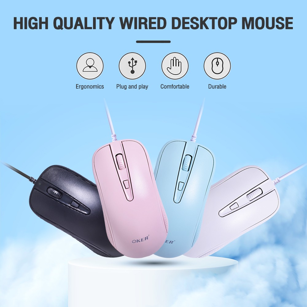 M218 OKER MOUSE USB LED 2400DPI MO-OK-OU-218BK